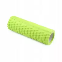 Rolleris masažinis volelis su putplasčiu, skirtas mankštai, jogai ir fitnesui, žalias