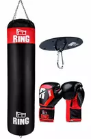 Ring Sport Bokso rinkinys: maišas 160x40cm 50kg, pirštinės, ovalus tvirtinimas, dydis 10 Oz
