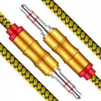 Ilgas tvirtas 1m aux mini jack 3,5mm kabelis su pynimu