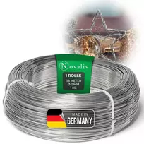 Novaliv 118 m aliuminio viela, 2 mm sidabro spalvos, rankdarbių viela, ideali kaip lankstymo viela rankdarbiams, universali "pasidaryk pats" projektams ir dekoracijoms, 118 m ritinėlis dekoratyvinės vielos, juvelyrinė viela, gėlių viela, žibintas