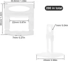 Yfaith plytelių lyginimo sistema 3 mm, 200 vnt. traukimo skirtukų pakuotė, siūlės plotis 3 mm, plytelių klojimo pagalba, T tipo plytelių tarpikliai, lyginimo spaustukai plytelėms, aukštis 3-12 mm