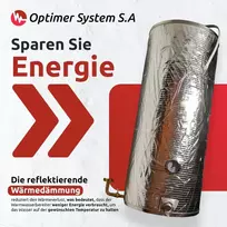 Optimer Home - šildymo izoliacinė izoliacija - 1,8 x 1,2 m + 1 lipnus velcro tvirtinimo elementas ir 1 dvipusė lipni juosta