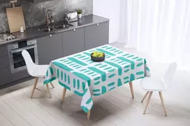 Le Jardin du Lin virtuvinis dekoratyvinis staltiesė turkio spalvos balta 140 x 140 cm - suprojektuota ir pagaminta Turkijoje