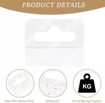 300 plastikinių kabliukų pakuotė, kūrybiniai kabliukai, skaidrūs lipnūs kabliukai, produktų pakavimo priedai