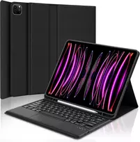 Iveoppe klaviatūra, skirta ipad pro 12.9 su jutikliniu kilimėliu, dėklas su klaviatūra, skirtas ipad pro 6-osios/5-osios/4-osios/3-iosios kartos, bluetooth qwertz magnetinė klaviatūra, skirta ipad 12.9 colių (6/5/4/3) 2018–2022, juoda