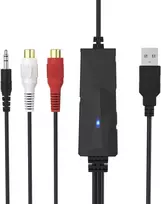 Stiprintuvas Drivergenius Audioxfer | usb garso įrašymo įrenginys – garsas iš kasečių, vinilo, md ir daugiau per 3,5 mm/rca prievadus muzikos mylėtojams ir tinklalaidžių kūrėjams | suderinamas su pc, mac ir linux (2 vienetai pakuotėje)