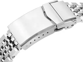 Miltat metalinis laikrodžio dirželis 19mm universalus tiesus galas Asteroid Qr, sidabrinis, Classic