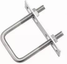 Feeimol kvadratiniai U formos varžtai, nerūdijančio plieno kvadratiniai U formos varžtai su plokšte ir veržlėmis M8 x 50 x 140 mm (2 vnt.)