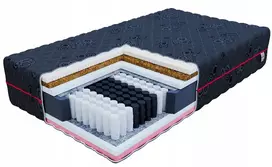 Lova Fdm Juodas čiužinys 120x200 visko kokosas lateksas