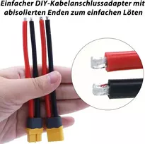 Tosiicop Xt60h kištuko kabelis - 5 poros universalus Xt60 adapterio ilgintuvas su 12awg silikonine viela, skirtas Rc Lipo akumuliatoriaus dronui, nuotoliniu būdu valdomam automobiliui, valčiai, lauko akumuliatoriui 100 mm (5 moteriški ir 5 kartai)