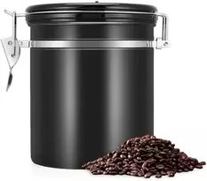 Sandarus kavos indas, 1.5l 304 nerūdijančio plieno sandarus kavos pupelių indas maisto produktų laikymo indas arbatai kavai cukrui miltams