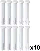 10x kaiščiai/smeigtukai baseinui Bestway Intex balti 62mm, 10 vnt. komplektas