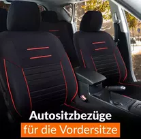 Upgrade4cars automobilinių sėdynių užvalkalai, priekinės sėdynės, juodi, raudoni, vairuotojo ir keleivio sėdynėms, universalūs užvalkalai
