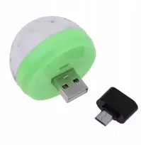 Usb Mini Dj šviesos kamuolys, Rgb, valdomas balsu