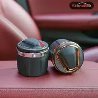 Automobilinė peleninė, skirta bmw 1/3/5/7 serijos ir x1/x3/x5/x6, su led apšvietimu ir dangteliu (auksinė)