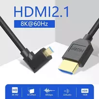 Yacsejao Micro Hdmi į Hdmi spiralinis kabelis 8k Hdmi 2.1 teleskopinis kabelis didelės spartos kabelis palaiko 120hz 48gbps dinaminį Hdr skaitmeniniams fotoaparatams (right)
