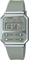 Casio A100wef-3aef skaitmeninis laikrodis su žaliu ciferblatu