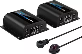 Agptek lkv372a 60m hdmi ilgintuvas per vieną cat6/6a/7 ethernet kabelį 1080p 3d ir nuotolinio valdymo pultas, 20~60khz dažnių diapazonas