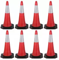 Kelio kūgiai 75 cm su atšvaitu, rinkinys 8 vnt. kūgis