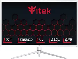 Itek Ggc monitorius - 27" lenktas 1000r, 2560x1440, Va, 240hz, 16:9, 1ms Od, 2 x Hdmi, Dp, Type-c, Usb, Hdr 1000, Adaptive Sync