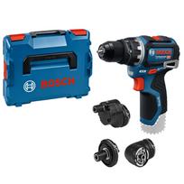 Bosch akumuliatorinis gręžtuvas-suktuvas GSR 12V-32 FC, be akumuliatoriaus ir įkroviklio, L-BOXX lagaminas, 4 priedai