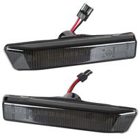 LED šoniniai dinaminiai posūkio žibintai BMW E36 LCI (1996–1999 m.), tamsinti, komplektas (2 vnt.)