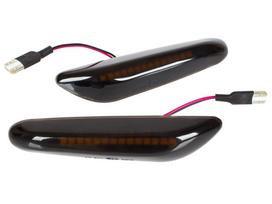 LED šoniniai posūkio žibintai BMW E60 E61, tamsinti, komplektas (2 vnt.)