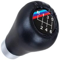Pavarų perjungimo svirties rankenėlė BMW E34 E36 E38 E39 E46 E60, juoda, 6 pavarų, M stiliaus