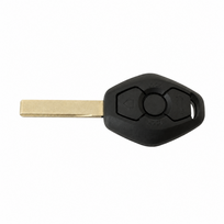 Automobilio rakto korpusas BMW E36 E46 E39 E38 X3 E83 X5 E53, su tiesia rakto geležte, 3 mygtukų