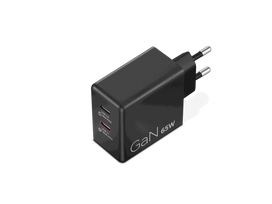 Nešiojamojo kompiuterio įkroviklis Lenovo Dual USB-C 65W GaN Charger, 2 USB-C prievadai