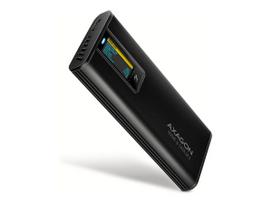 Adapteris AXAGON EEM2-SD2B, USB-C 10Gbps, M.2 NVMe ir SATA SSD, Juoda
