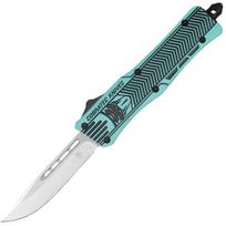 CobraTec Medium Tiffany Blue and Graphite Black OTF Sulankstomas peilis