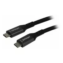 Synergy21 Kabel USB, C(St) => C(St), 3,0m, USB3.2, schwarz(Textil), 20G/5A, 240W, Gen 2x2, E-Marker Chip,