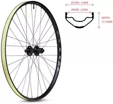 Galinis 29 colių dviračio ratas WTB Proterra Light i27, 142 × 12 mm