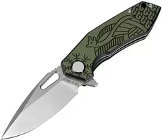 M-TAC Type 12 Scandinavian Stonewash sulankstomas peilis, juodas / alyvuogių, 8,5 cm geležte