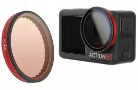 Sunnylife Hibridinis 2in1 poliarizuojantis pl nd16 filtras dji osmo action 5 pro 5pro 4 3
