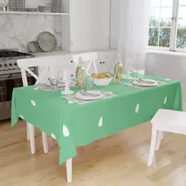 Le Jardin du Lin virtuvinis dekoratyvinis staltiesė Petrol Žalias Baltas 140 x 160 cm - suprojektuota ir pagaminta Turkijoje