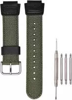 18 mm nailono dirželis, suderinamas su Casio Ae1200whb Sgw-300h 400 500 Aq-s810w vyrišku armijos žalumo pynimo laikrodžio dirželiu