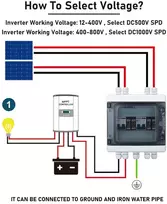 Apsauga nuo viršįtampių Pv Dc izoliatoriaus jungiklis, apsauga nuo žaibo, grandinės pertraukiklis 2 String (2 įėjimai, 2 išėjimai) 1000 Vdc 20-40 Ka saulės įtampos apsauga fotovoltinei sistemai Ip65 atsparus vandeniui