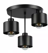 Pakabinamas šviestuvas Kanlux Lubinis šviestuvas sietynas Max-led 3xe27 juodas Yukon modernus pakabinamas
