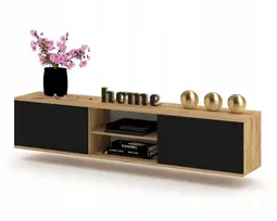 TV staliukas Pakabinama Tv spintelė po televizoriumi Ąžuolas Craft Juoda 160