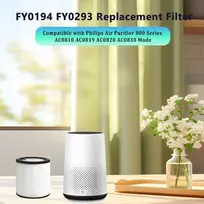 Mozzoom pakaitinis hepa filtras fy0194/30, suderinamas su philips ac0820/10, ac0820/30, ac0830/10, ac0819/10 oro valytuvais, tinka philips 800 serijai