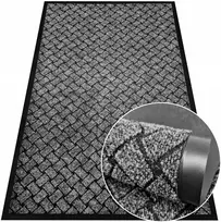 Pilka lauko durų kilimėlis 40x60 cm, guminis, valantis