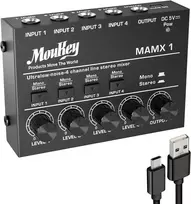 Stiprintuvas Moukey stereo mini garso mikšeris