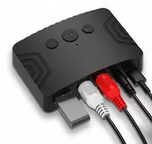 Automagnetola Bluetooth siųstuvas imtuvas 5.3 aux minijack 3.5mm usb-c 2xrca rinkinys