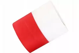Juosta vėliava Lenkija medžiaginė 75mm/9m balta raudona