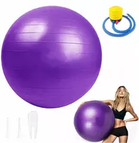 Pripučiamas minkštas pilateso reabilitacinis kamuolys fitnesui, jogai, 65 cm