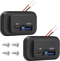 2x 12v Usb Lizdas su Pd Type-c ir Qc 3.0 Greitu Įkrovimu