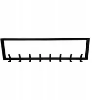 Kimi loft stiliaus pakaba drabužiams 80 cm, pakabinama ant sienos, juoda, metalinė