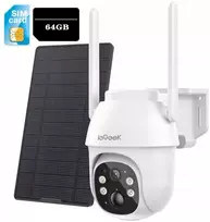 Aeotec Lauko saulės energija varoma pasukama 4g Sim 2k 3mpx Full Hd kamera 4xzoom 64gb kortelė Iegeek